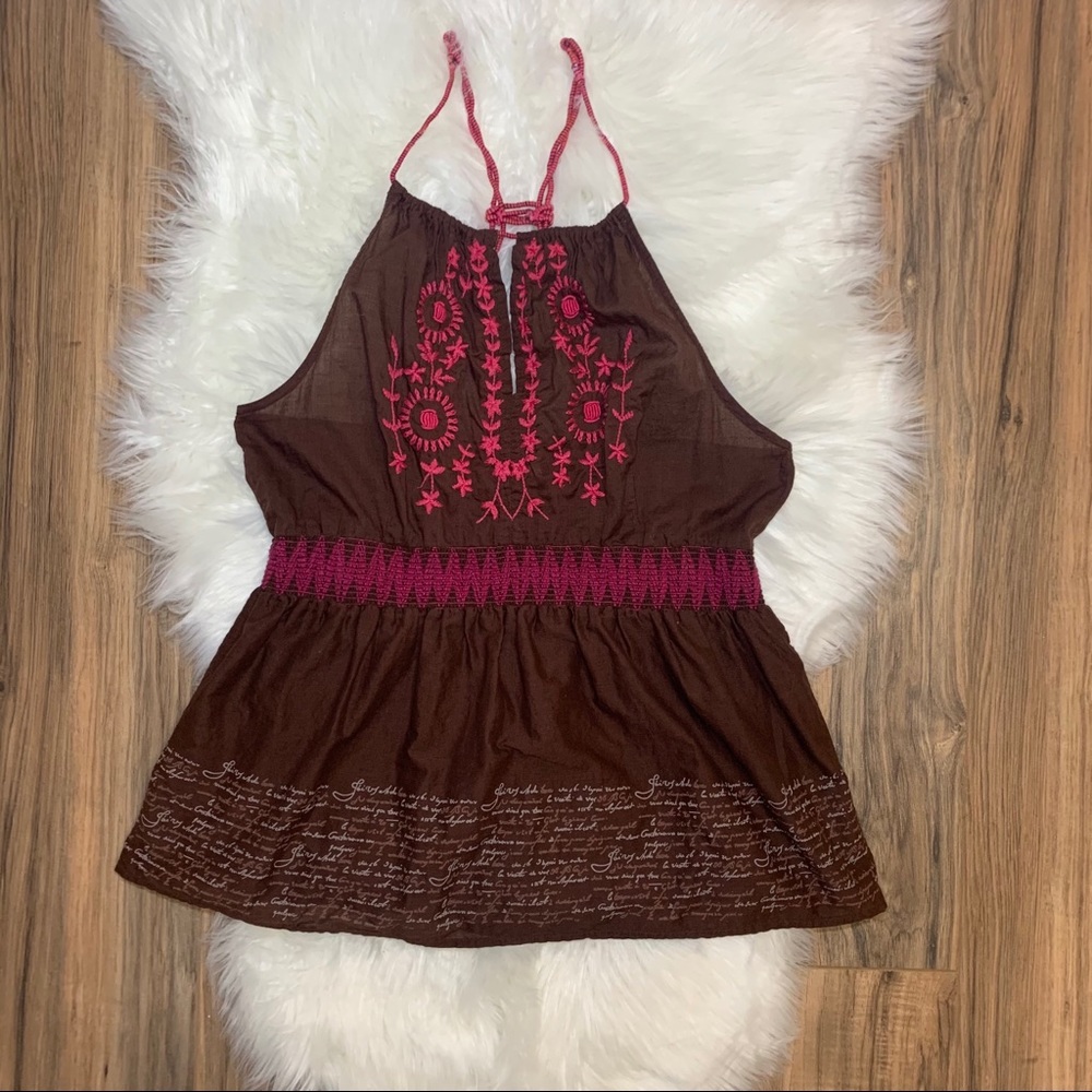 Free people Embroidered Top